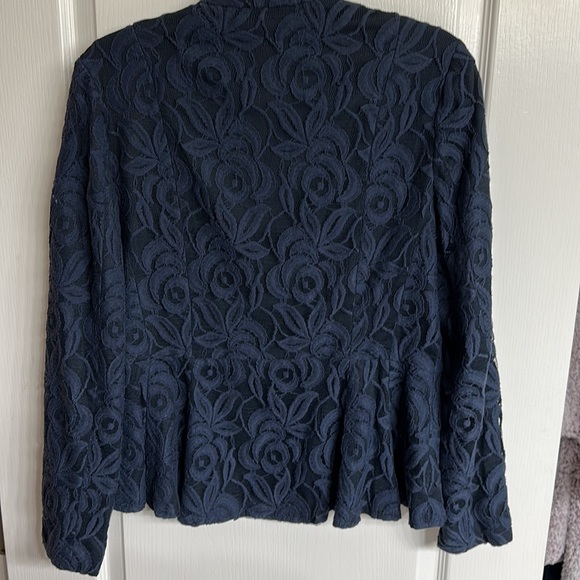 INC Lace Peplum Jacket Large - Picture 3 of 3